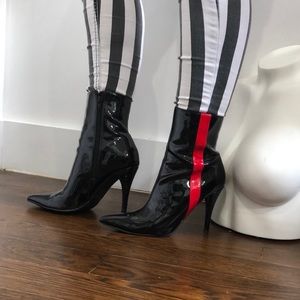 Patent Leather Ankle Bootie Heel